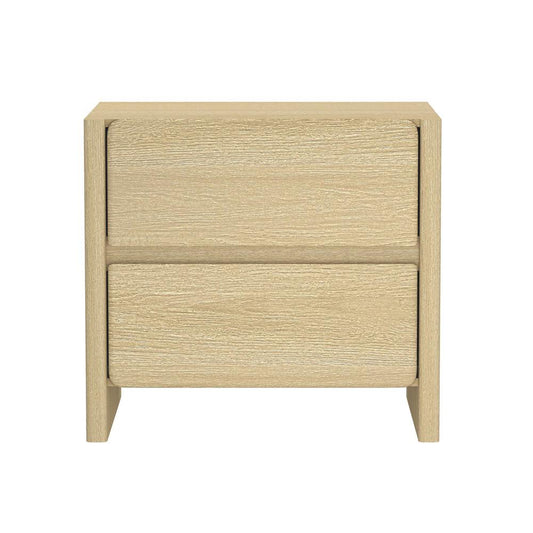 Manhattan Comfort - Linda 24in Nightstand in Natural Oak (2-Drawer) - NS015-NA veiw 1
