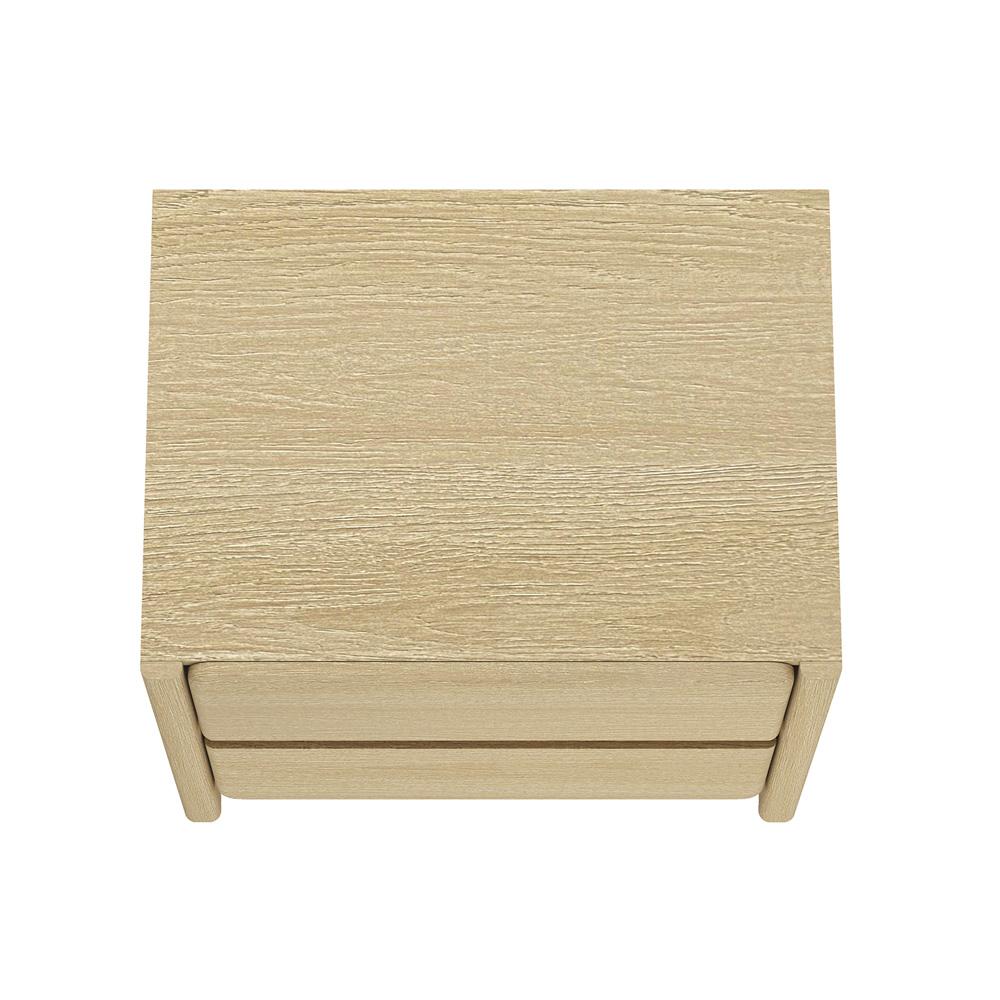 Manhattan Comfort - Linda 24in Nightstand in Natural Oak (2-Drawer) - NS015-NA veiw 5