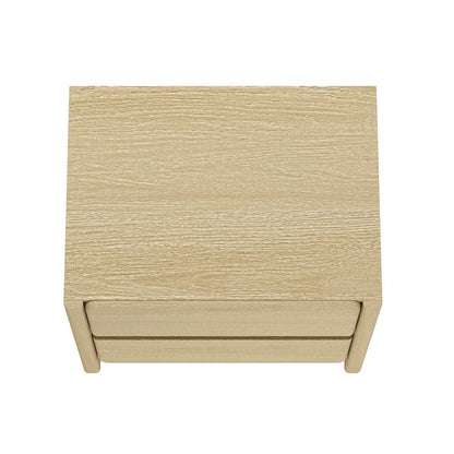 Manhattan Comfort - Linda 24in Nightstand in Natural Oak (2-Drawer) - NS015-NA veiw 5