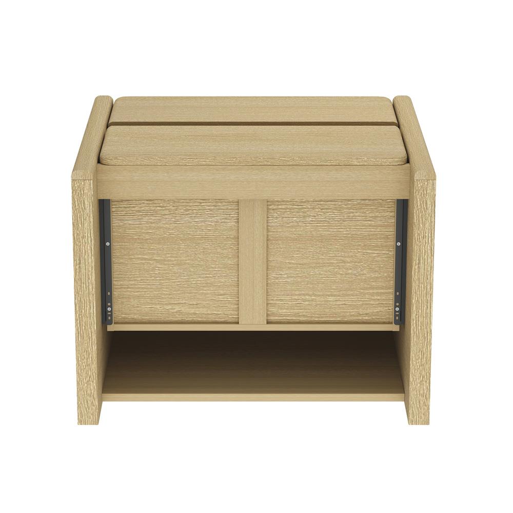 Manhattan Comfort - Linda 24in Nightstand in Natural Oak (2-Drawer) - NS015-NA veiw 6