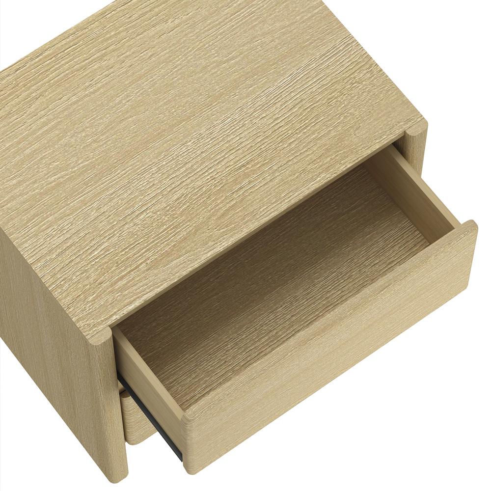 Manhattan Comfort - Linda 24in Nightstand in Natural Oak (2-Drawer) - NS015-NA veiw 7