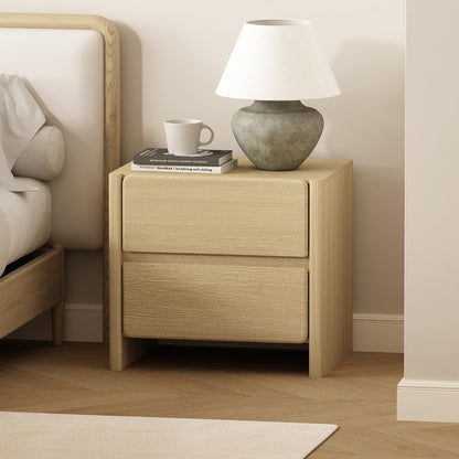 Manhattan Comfort - Linda 24in Nightstand in Natural Oak (2-Drawer) - NS015-NA veiw 8