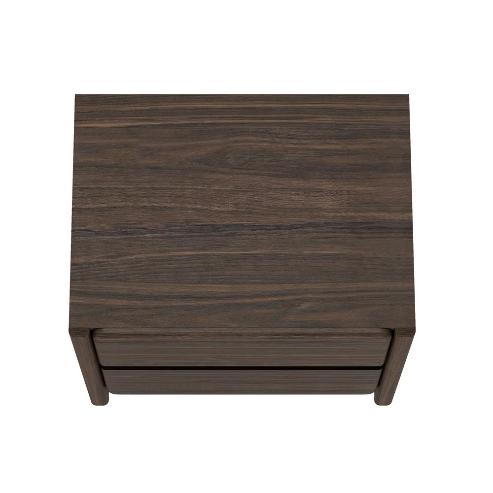 Manhattan Comfort - Linda 24in Nightstand in Walnut Brown (2-Drawer) - Set of 2 - 2-NS015-BR veiw 5
