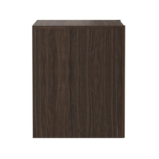 Manhattan Comfort - Linda 24in Nightstand in Walnut Brown (2-Drawer) - NS015-BR veiw 2