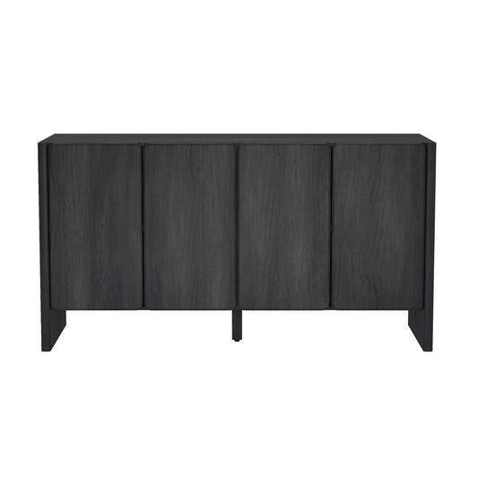 Manhattan Comfort - Linda 60in Sideboard in Charcoal Grey (4-Shelf) - SB008-GY veiw 1