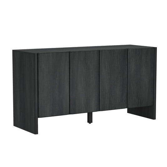 Manhattan Comfort - Linda 60in Sideboard in Charcoal Grey (4-Shelf) - SB008-GY veiw 2