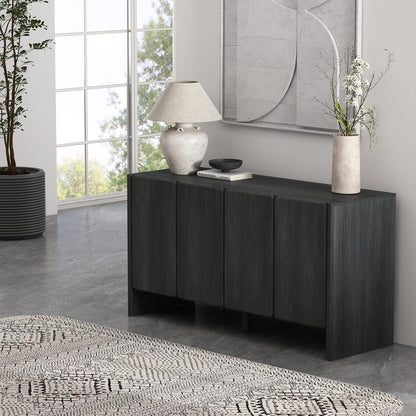 Manhattan Comfort - Linda 60in Sideboard in Charcoal Grey (4-Shelf) - SB008-GY veiw 8