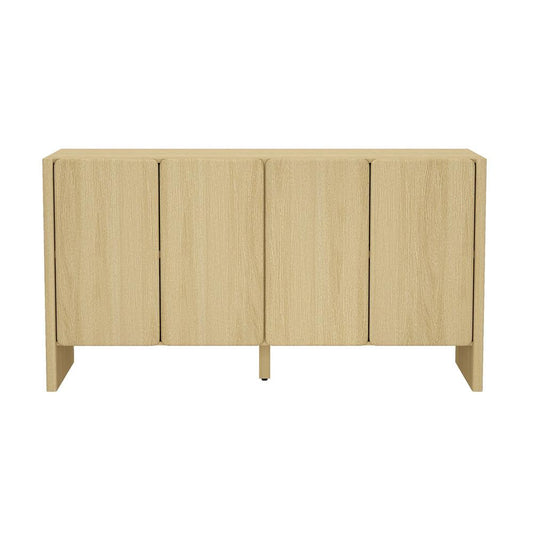 Manhattan Comfort - Linda 60in Sideboard in Natural Oak (4-Shelf) - SB008-NA veiw 1