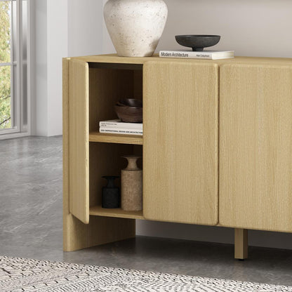 Manhattan Comfort - Linda 60in Sideboard in Natural Oak (4-Shelf) - SB008-NA veiw 7