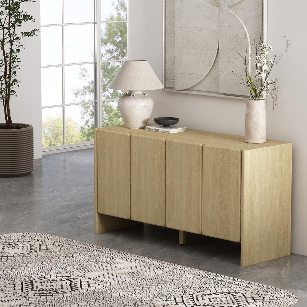 Manhattan Comfort - Linda 60in Sideboard in Natural Oak (4-Shelf) - SB008-NA veiw 8