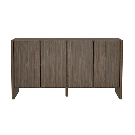 Manhattan Comfort - Linda 60in Sideboard in Walnut Brown (4-Shelf) - SB008-BR veiw 1