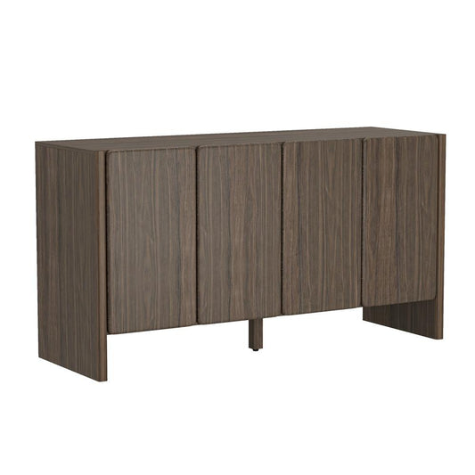 Manhattan Comfort - Linda 60in Sideboard in Walnut Brown (4-Shelf) - SB008-BR veiw 2