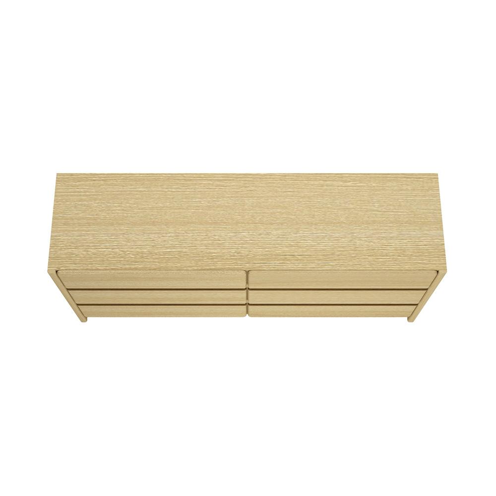 Manhattan Comfort - Linda 72in Double Wide Dresser in Natural Oak (6-Drawer) - DR011-NA veiw 5