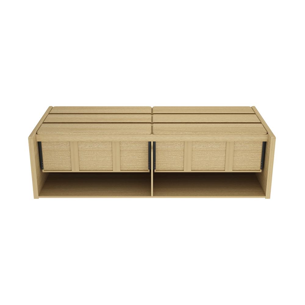 Manhattan Comfort - Linda 72in Double Wide Dresser in Natural Oak (6-Drawer) - DR011-NA veiw 6