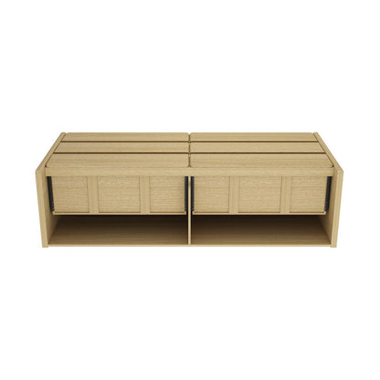 Manhattan Comfort - Linda 72in Double Wide Dresser in Natural Oak (6-Drawer) - DR011-NA veiw 6