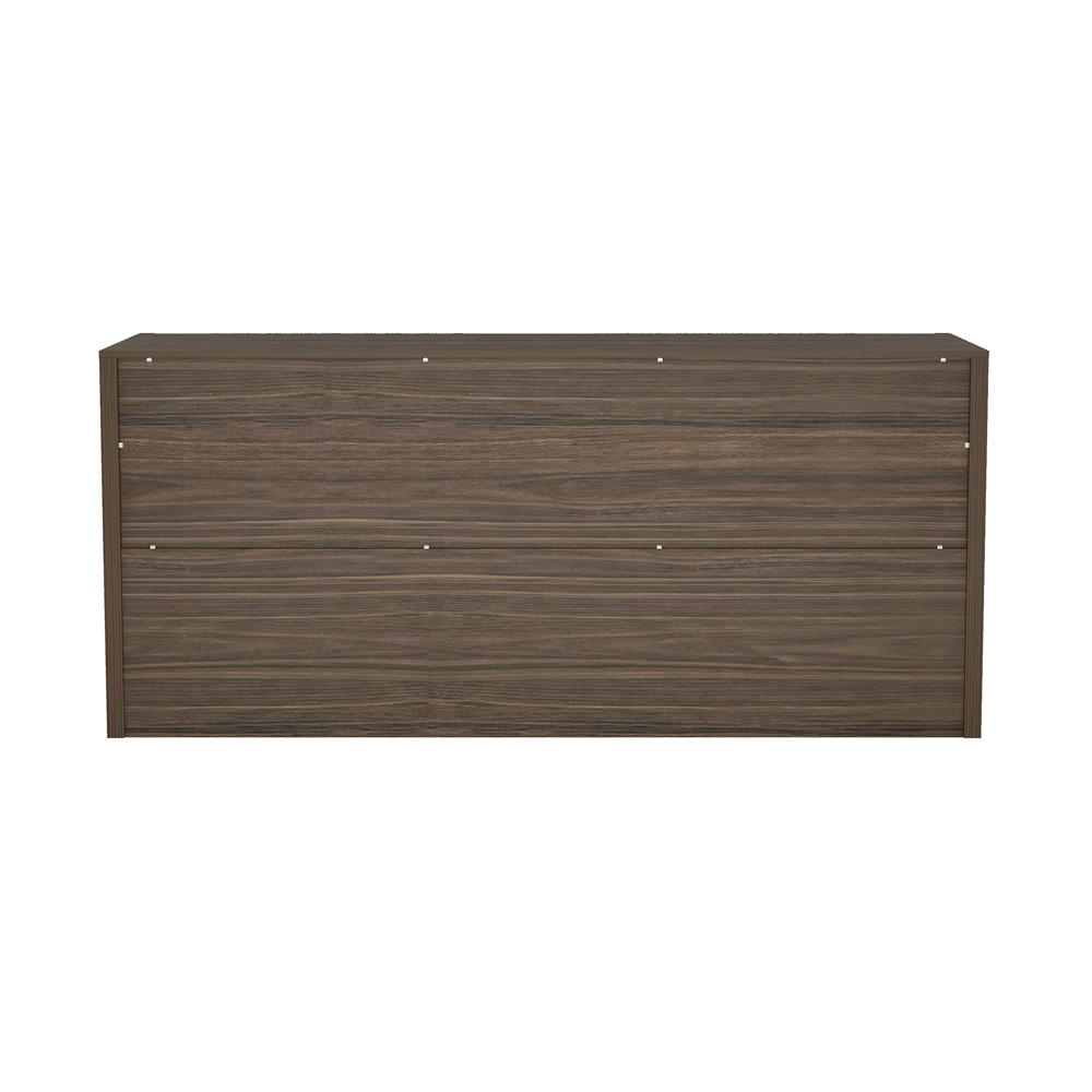 Manhattan Comfort - Linda 72in Double Wide Dresser in Walnut Brown (6-Drawer) - DR011-BR veiw 4