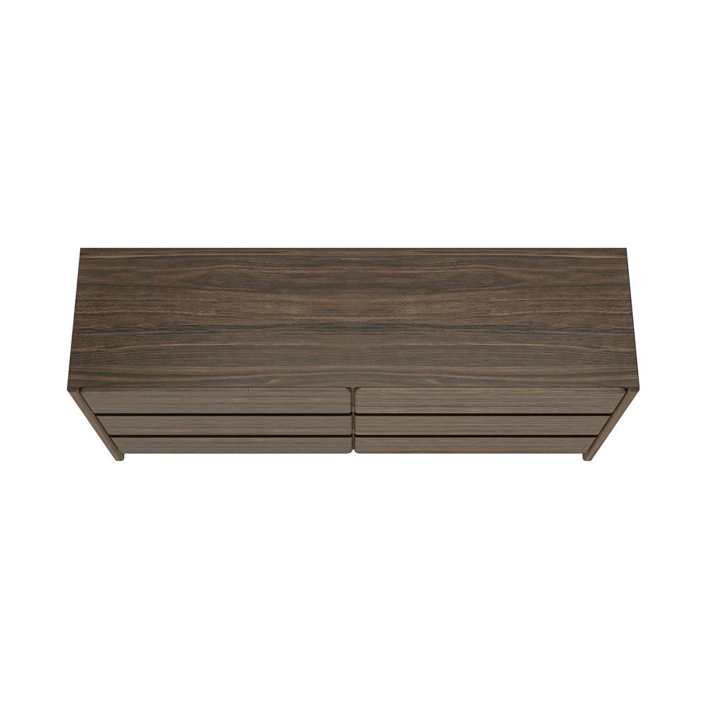 Manhattan Comfort - Linda 72in Double Wide Dresser in Walnut Brown (6-Drawer) - DR011-BR veiw 5