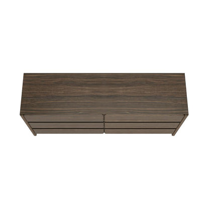 Manhattan Comfort - Linda 72in Double Wide Dresser in Walnut Brown (6-Drawer) - DR011-BR veiw 5