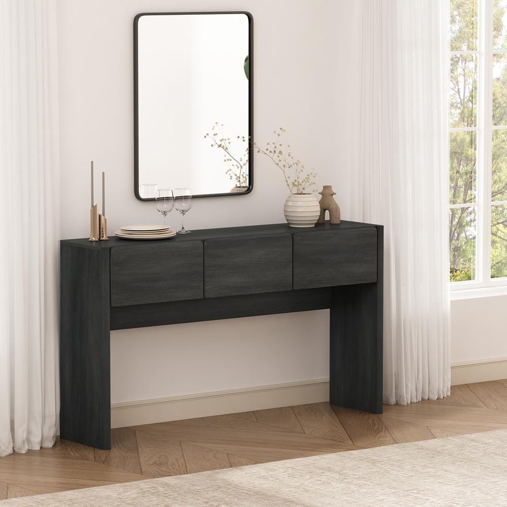 Manhattan Comfort - Linda Console Table in Charcoal Grey - DK002-GY veiw 8
