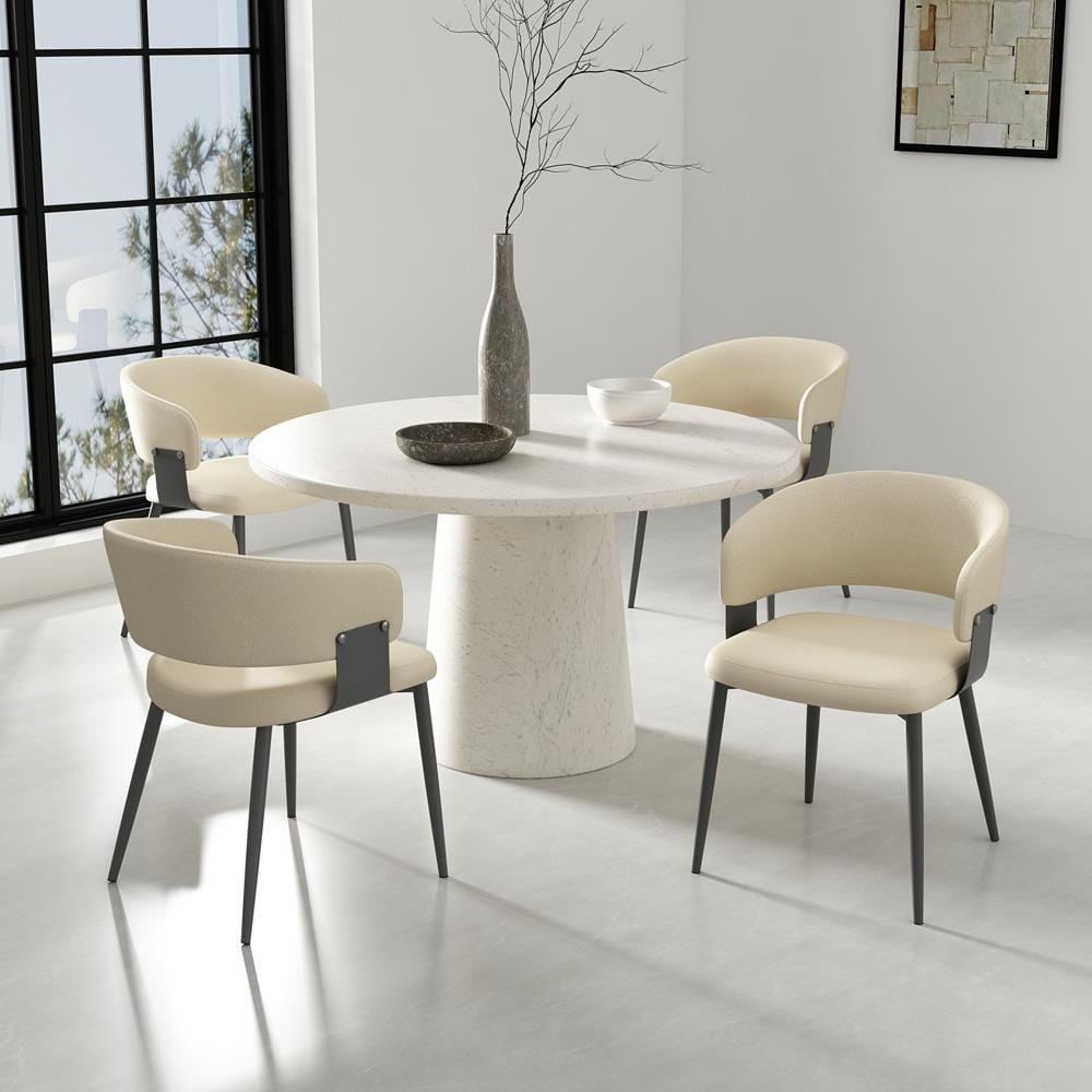 Manhattan Comfort - Luce Dining Chair in Sand - Set of 4 - 4-DC097-SD veiw 8