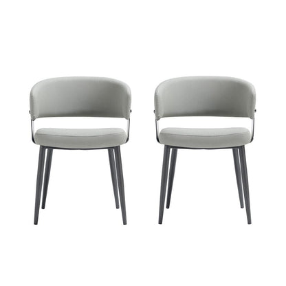 Manhattan Comfort - Luce Dining Chair in Stone Grey - Set of 2 - 2-DC097-GY veiw 1