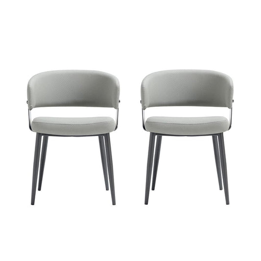 Manhattan Comfort - Luce Dining Chair in Stone Grey - Set of 2 - 2-DC097-GY veiw 1