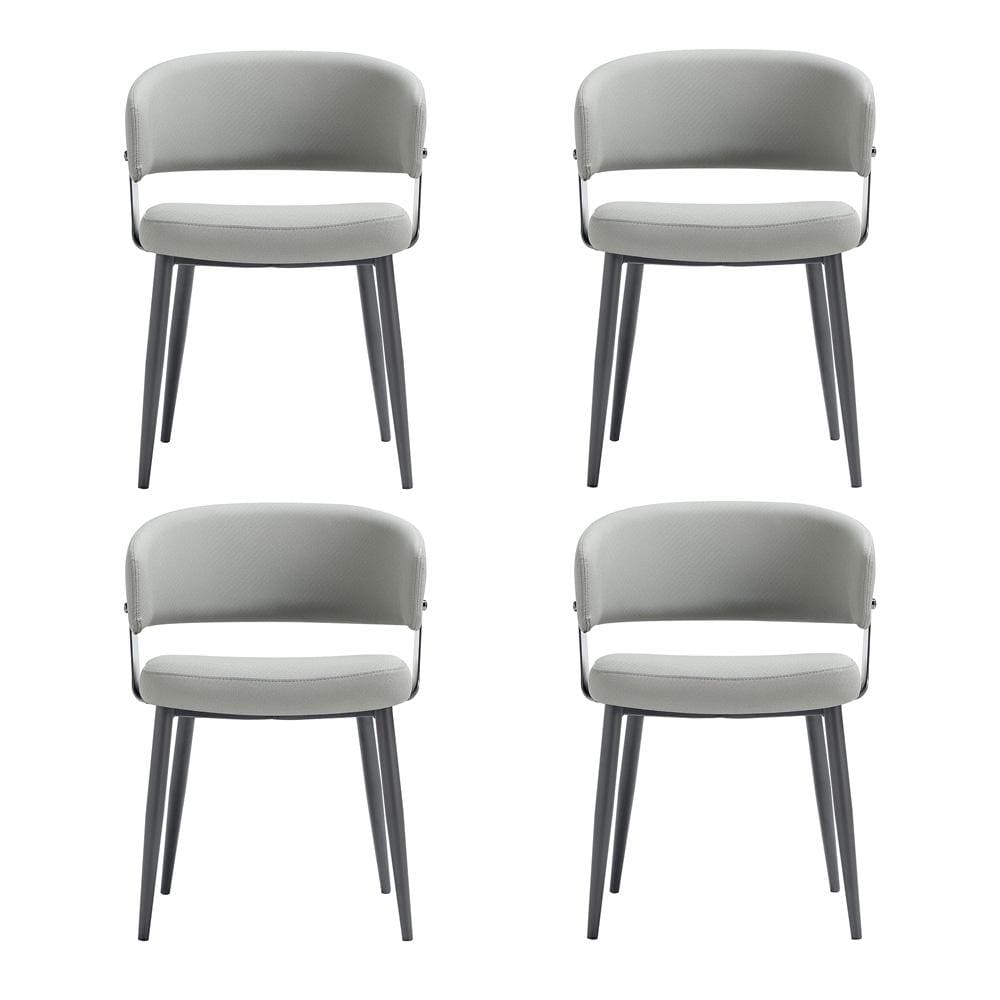 Manhattan Comfort - Luce Dining Chair in Stone Grey - Set of 4 - 4-DC097-GY veiw 1