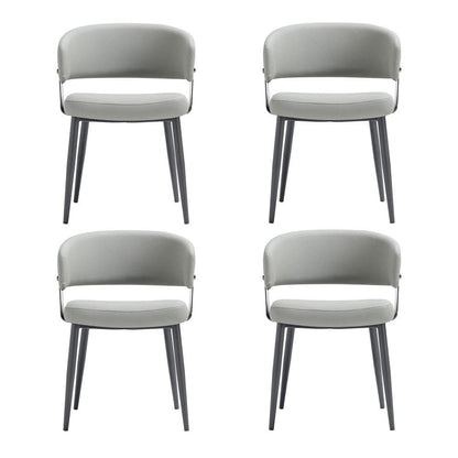Manhattan Comfort - Luce Dining Chair in Stone Grey - Set of 4 - 4-DC097-GY veiw 1