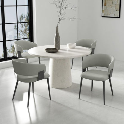 Manhattan Comfort - Luce Dining Chair in Stone Grey - Set of 4 - 4-DC097-GY veiw 8