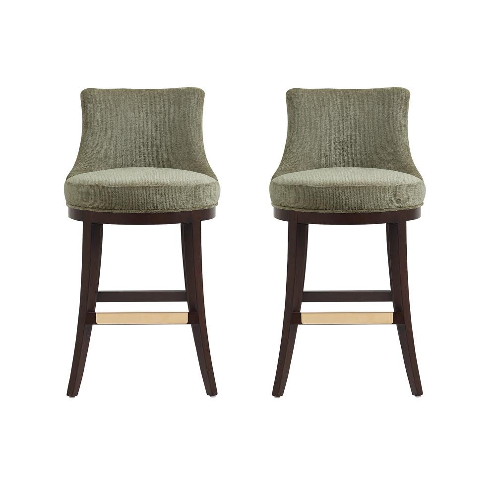 Manhattan Comfort - Lucia Barstool in Leaf Green - Set of 2 - 2-BS025-GR veiw 1