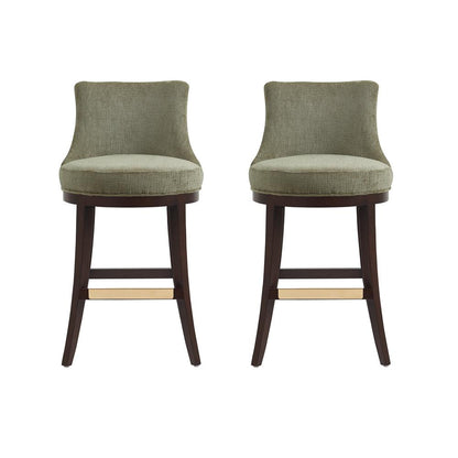 Manhattan Comfort - Lucia Barstool in Leaf Green - Set of 2 - 2-BS025-GR veiw 1