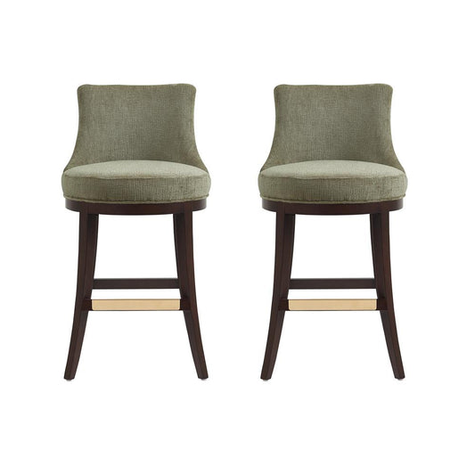 Manhattan Comfort - Lucia Barstool in Leaf Green - Set of 2 - 2-BS025-GR veiw 1
