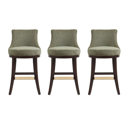 Manhattan Comfort - Lucia Barstool in Leaf Green - Set of 3 - 3-BS025-GR veiw 1