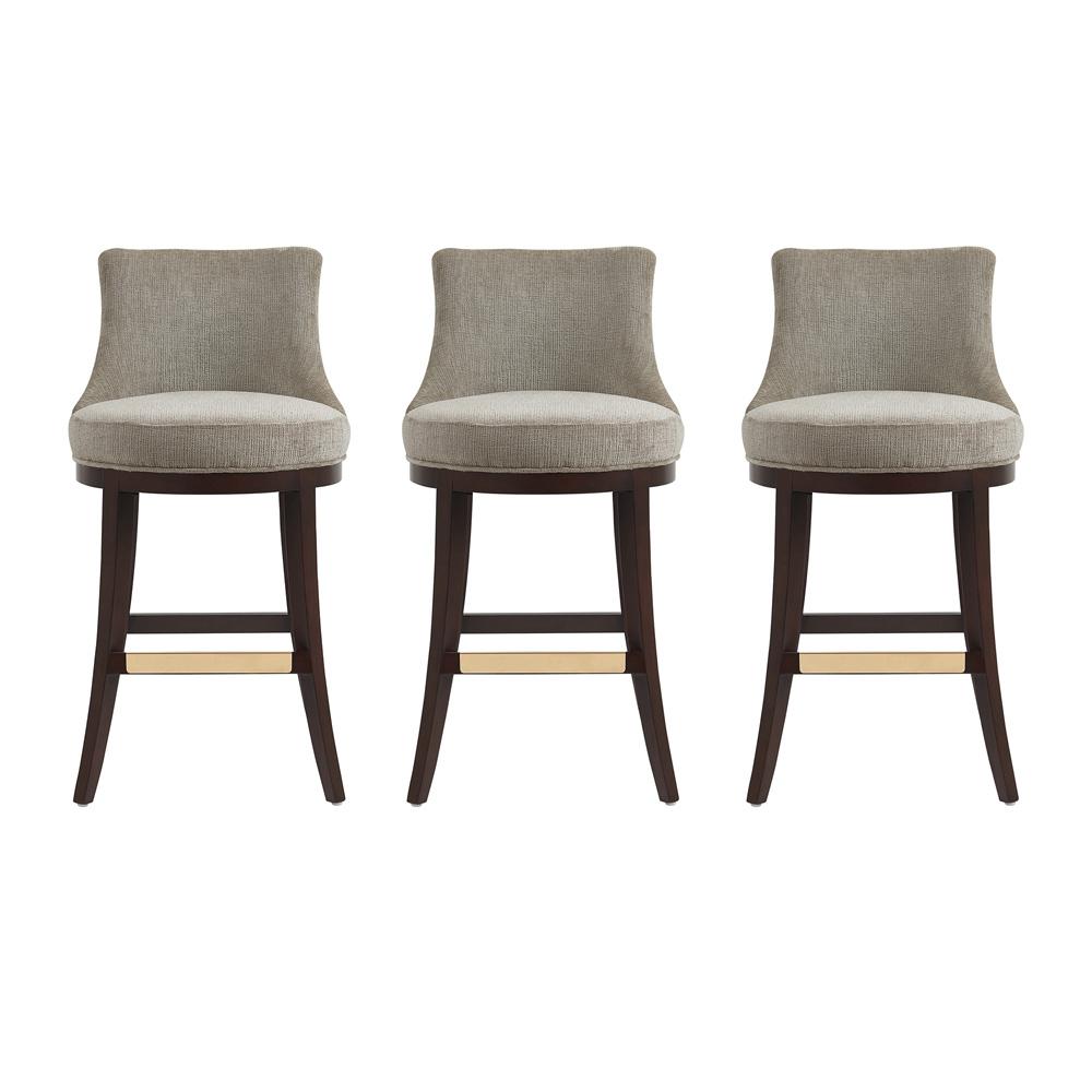 Manhattan Comfort - Lucia Barstool in Taupe - Set of 3 - 3-BS025-TP veiw 1