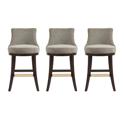 Manhattan Comfort - Lucia Barstool in Taupe - Set of 3 - 3-BS025-TP veiw 1