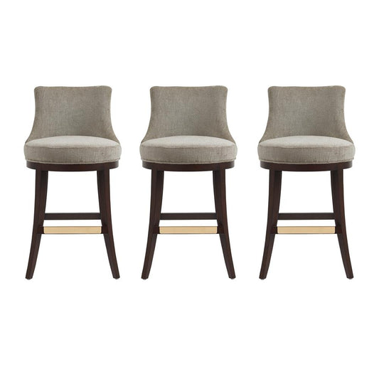 Manhattan Comfort - Lucia Barstool in Taupe - Set of 3 - 3-BS025-TP veiw 1