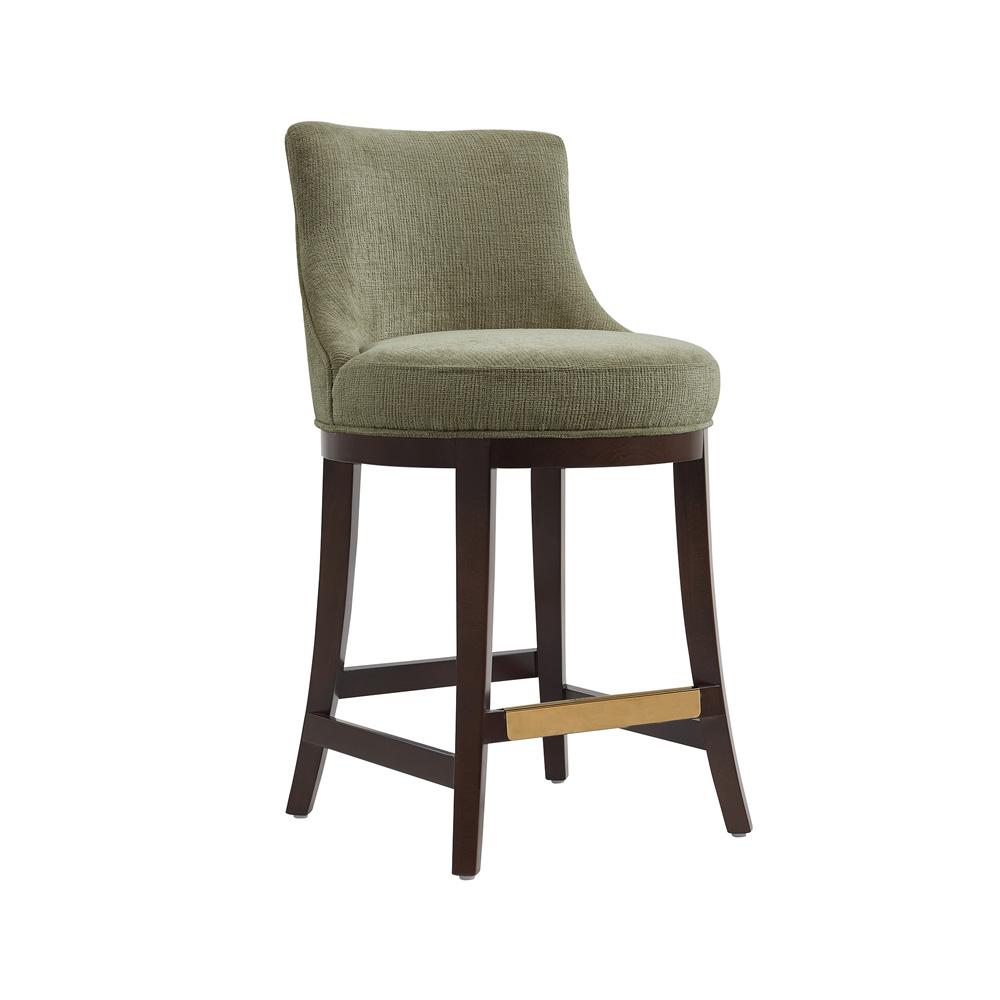 Manhattan Comfort - Lucia Counter Stool in Leaf Green - Set of 2 - 2-CS022-GR veiw 3