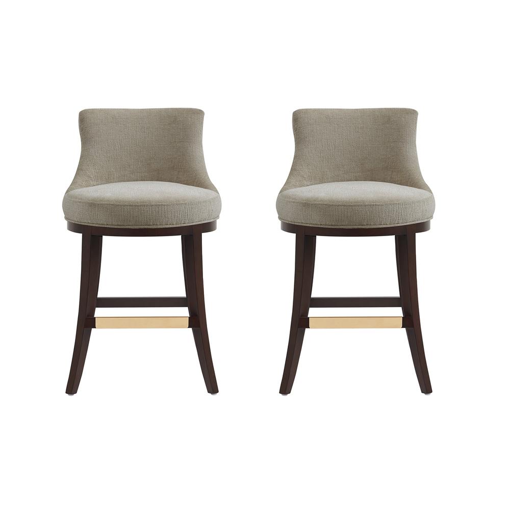 Manhattan Comfort - Lucia Counter Stool in Taupe - Set of 2 - 2-CS022-TP veiw 1