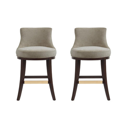 Manhattan Comfort - Lucia Counter Stool in Taupe - Set of 2 - 2-CS022-TP veiw 1