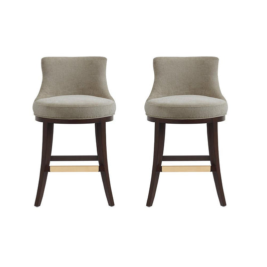 Manhattan Comfort - Lucia Counter Stool in Taupe - Set of 2 - 2-CS022-TP veiw 1
