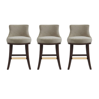 Manhattan Comfort - Lucia Counter Stool in Taupe - Set of 3 - 3-CS022-TP veiw 1