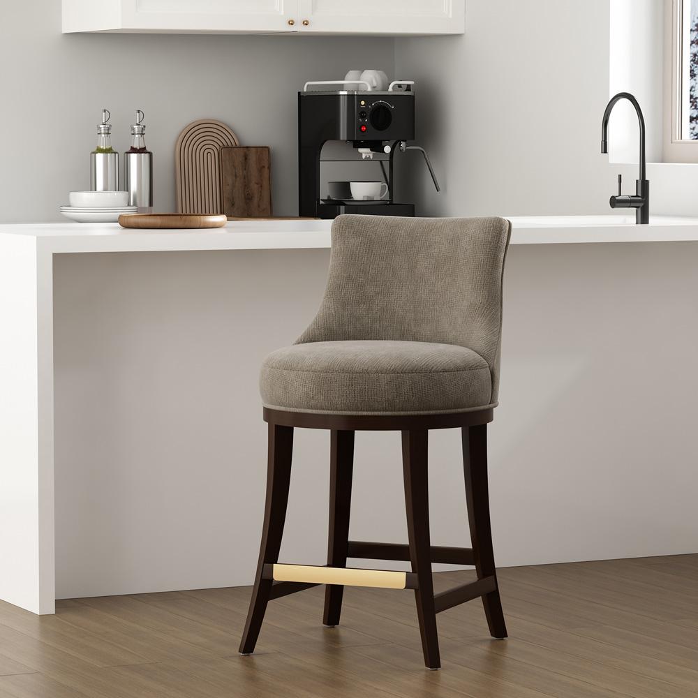Manhattan Comfort - Lucia Counter Stool in Taupe - CS022-TP veiw 8