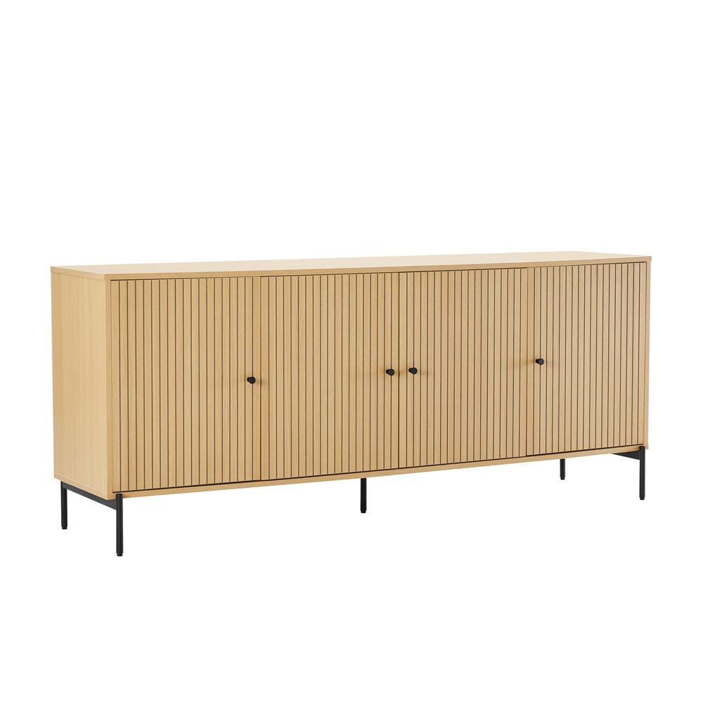 Manhattan Comfort - Magnolia Sideboard with 8 Adjustable Shelves in Natural Oak - SB004-NA veiw 1