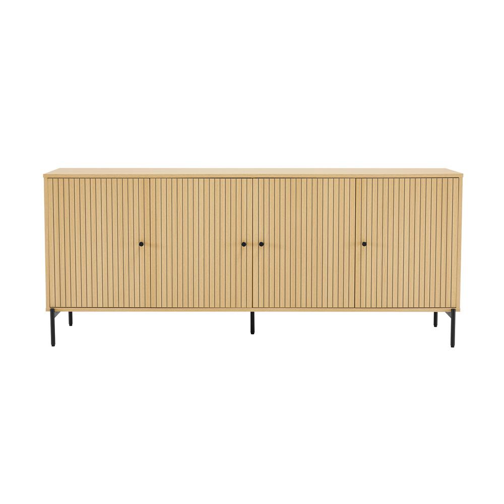 Manhattan Comfort - Magnolia Sideboard with 8 Adjustable Shelves in Natural Oak - SB004-NA veiw 2