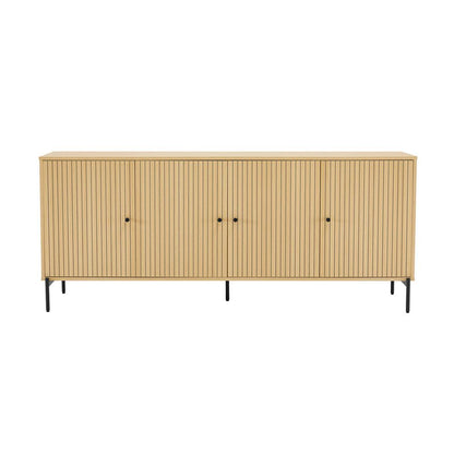 Manhattan Comfort - Magnolia Sideboard with 8 Adjustable Shelves in Natural Oak - SB004-NA veiw 2