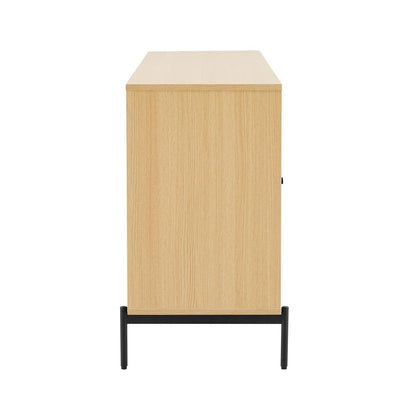 Manhattan Comfort - Magnolia Sideboard with 8 Adjustable Shelves in Natural Oak - SB004-NA veiw 3