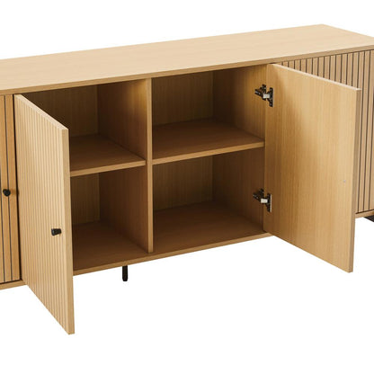 Manhattan Comfort - Magnolia Sideboard with 8 Adjustable Shelves in Natural Oak - SB004-NA veiw 7
