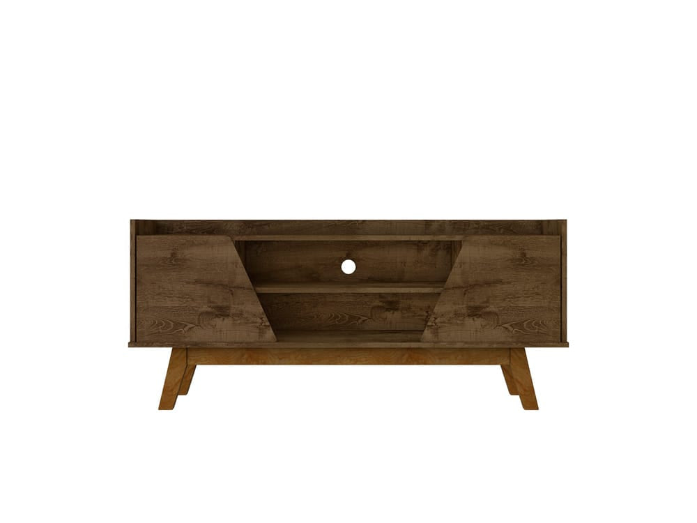 Manhattan Comfort - Marcus TV Stand with 4 Fixed Shelves in Rustic Brown  - 259BMC9 view 1