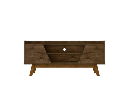 Manhattan Comfort - Marcus TV Stand with 4 Fixed Shelves in Rustic Brown  - 259BMC9 view 1