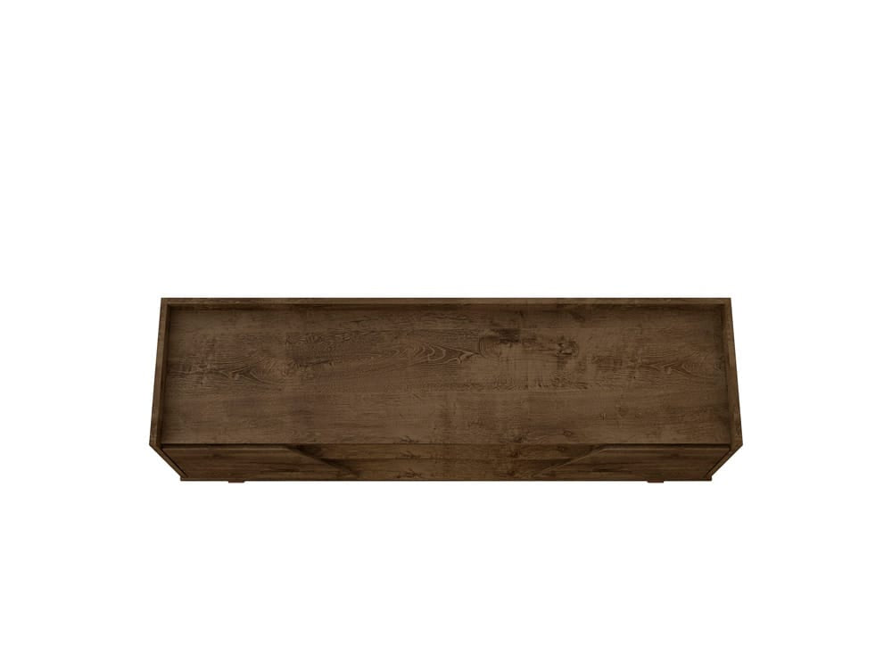 Manhattan Comfort - Marcus TV Stand with 4 Fixed Shelves in Rustic Brown  - 259BMC9 view 2